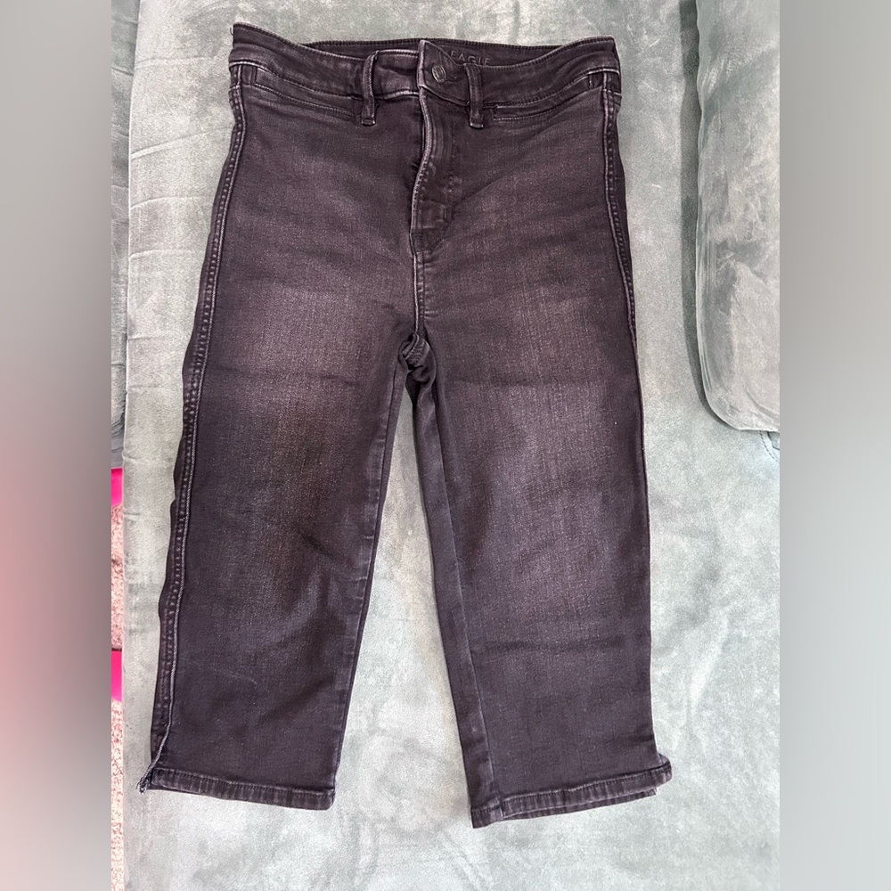 American Eagle Outfitters Dark Gray Ankle Jeans